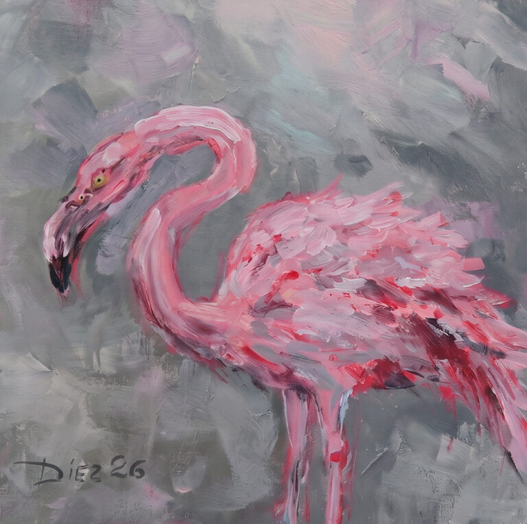 Cuadro Flamenco Rosa