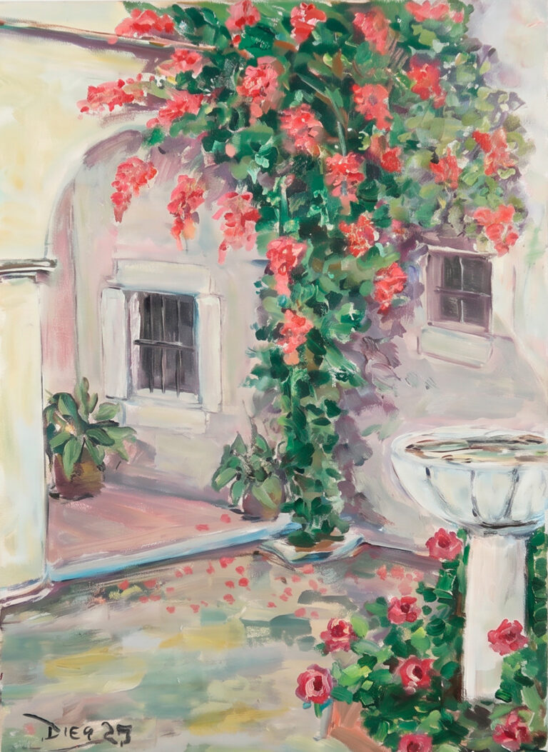 Cuadro de Patios con Buganvillas