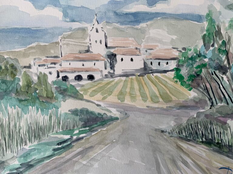 Acuarela Cortijo Andaluz