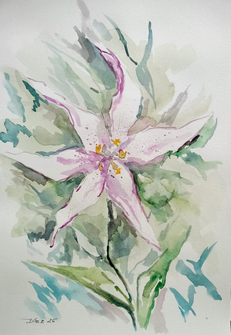 Acuarela Pink Lily